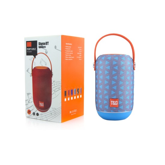 T&G PORTABLE BLUETOOTH SPEAKER TG-107 HANDS-FREE CALLS/TF/AUX/FM V4.2 WITH HANDLE SKY BLUE T&G PORTABLE BLUETOOTH SPEAKER TG-107 HANDS-FREE CALLS/TF/AUX/FM V4.2 WITH HANDLE SKY BLUE